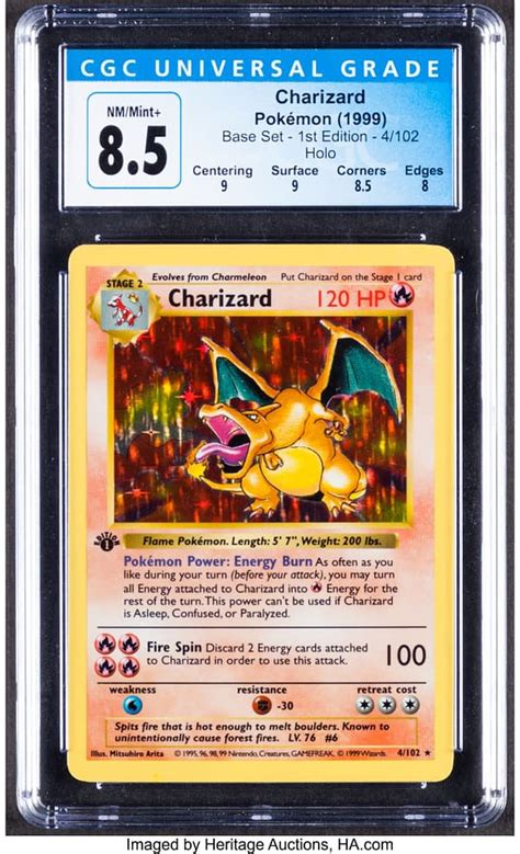 Pokémon TCG: 1st Edition Base Set Charizard On Auction At Heritage