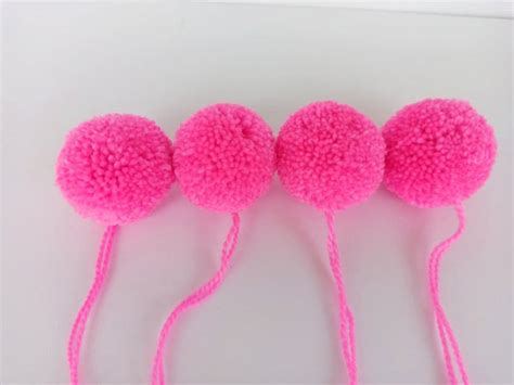 4 Pcs Fluffy Pom Poms 5cm Hot Pink Pom Pom Etsy