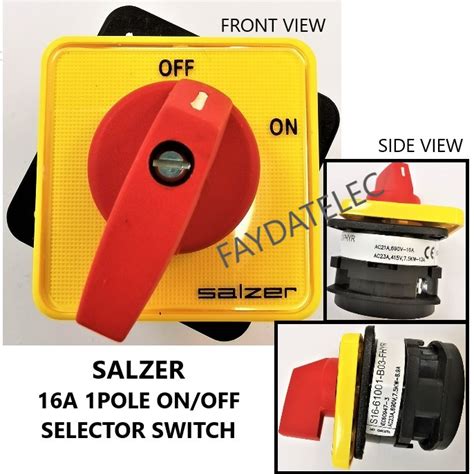 SALZER 16A 1POLE ON OFF ISOLATOR SELECTOR SWITCH S16 61001 B03 FHYR