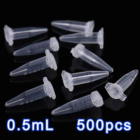 500PCS 0 5ml Lab Mini Plastic Test Tube Centrifuge Vial With Scale