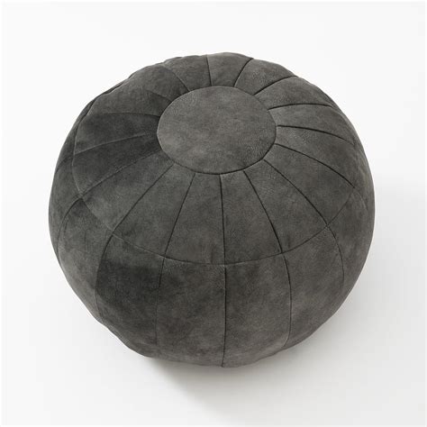 Amazon C Comfortland Unstuffed Faux Leather Ottoman Pouf Round