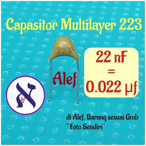 Jual Kapasitor Multilayer 22 Nf Keramik 223 Capasitor 0 022 Uf