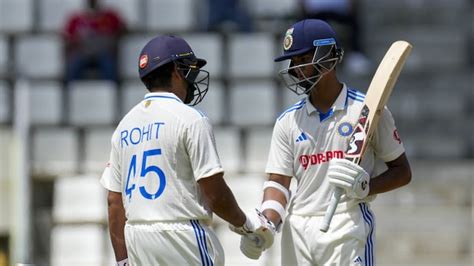 Wi V Ind Rohit Sharma Yashasvi Jaiswal In Elite Indian List After 466 Runs As Opening Pair In