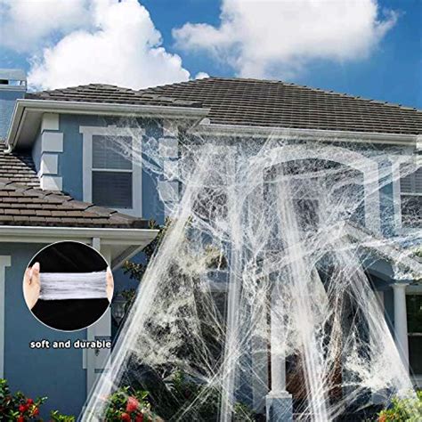 1400 Sqft Spider Webs Halloween Decorations Super Stretch Spider Web