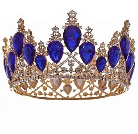 Tiara Corona Tocado Quinceañera Xv Años Reina Cristales Azul Envío gratis