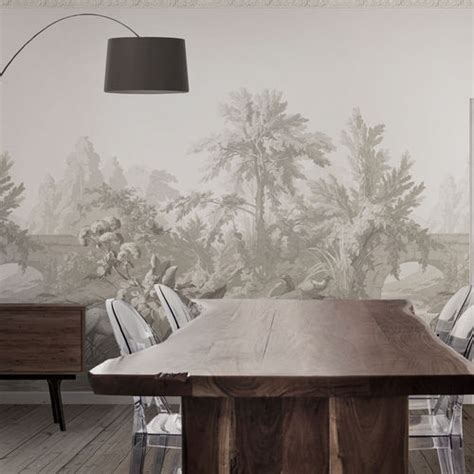 Traditional Wallpaper GRISAILLE LANDSCAPE Papiers De Paris Nature