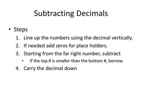 Adding And Subtracting Decimals Ppt Download