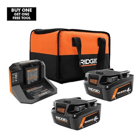 Home Depot Ridgid 18v 60 Ah And 40 Ah Max Output Lithium Ion