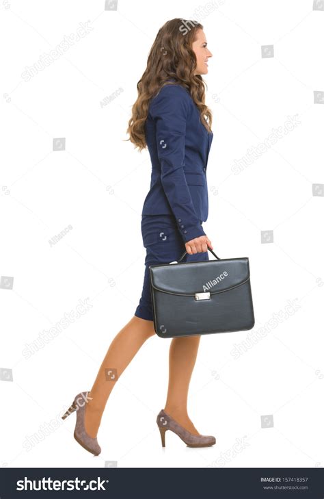 Full Length Portrait Business Woman Briefcase Stock Photo (Edit Now) 157418357