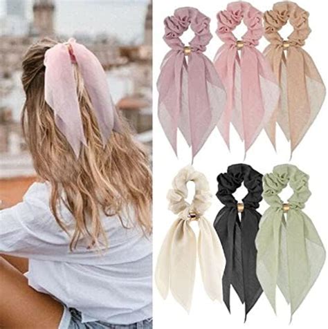 Amazon Pcs Scrunchies And Hair Accessories Chiffon Floral