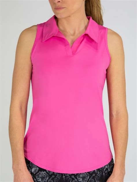 Clearance Jofit Ladies Sleeveless Cutaway Golf Polo Shirts Venom