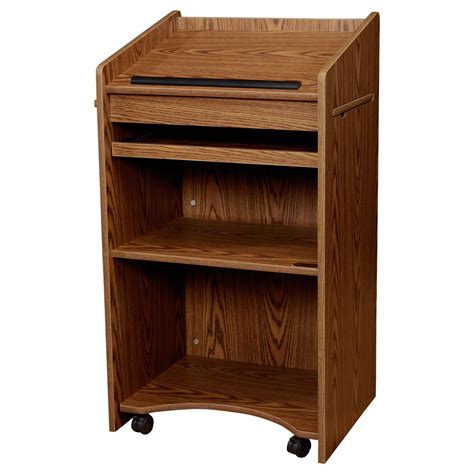 OKLAHOMA SOUND Medium Oak Laminate Lectern 393F75 600 MO Grainger