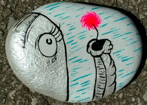 Dr Seuss Horton Painted Rock Rock Crafts Painted Rocks Diy Rock