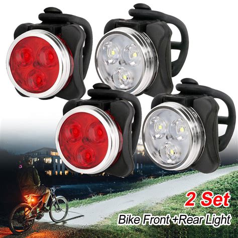 Bike Light Set Super Bright Usb Rechargeable Bicycle Lights Waterproof