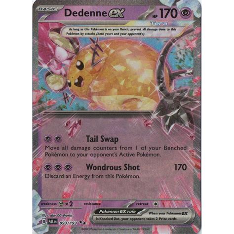 Paldea Evolved 093 193 Dedenne EX I Love Pokémon