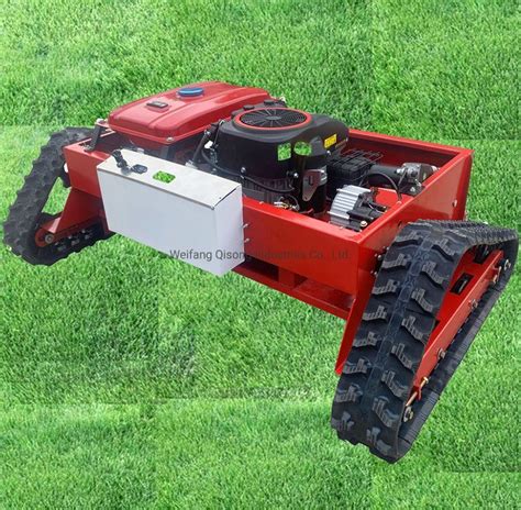 Qisong Remote Control Autonomous Walking Crawler Grass Cut Machine Robot Lawn Mower China Lawn