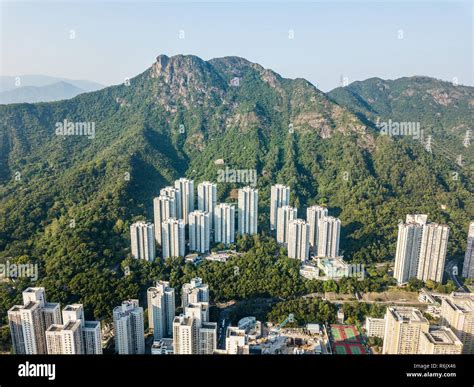 Hong Kong cityscape and mountain Stock Photo - Alamy