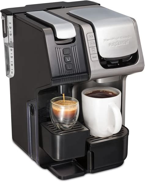 Hamilton Beach FlexBrew Cafetera universal Trio de 2 vías negro con