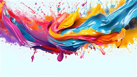 Colorful vibrant liquid paint splash. Abstract background with colorful ...