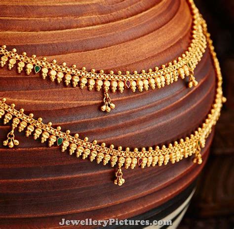 Gold Anklet Designs Catalogue By Khazana Jewellery Jewellery Designs