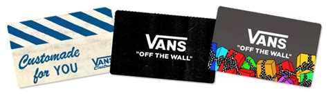 Vans T Cards E T Cards Use In Store Or Online