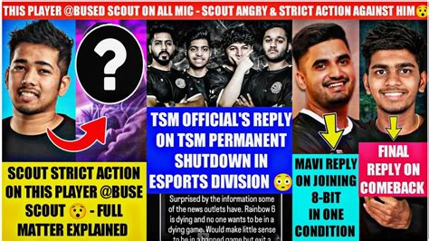 Buse Scout Scout Strict Actiontsm Official Reply On Permanent Shutdown