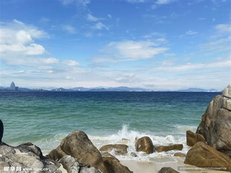 大海蓝天海平线摄影图自然风景自然景观摄影图库昵图网