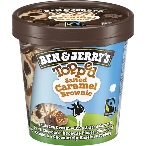 Ben Jerry S Topped Salted Caramel Brownie Ice Cream Tub Ml