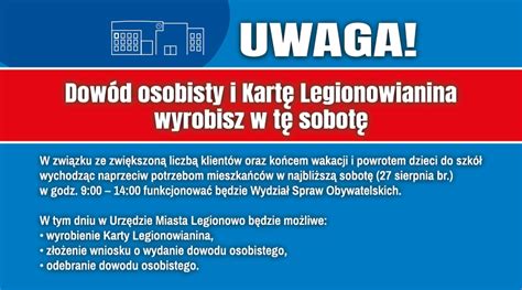 Dowód osobisty i Kartę Legionowianina wyrobisz w tę sobotę Miasto