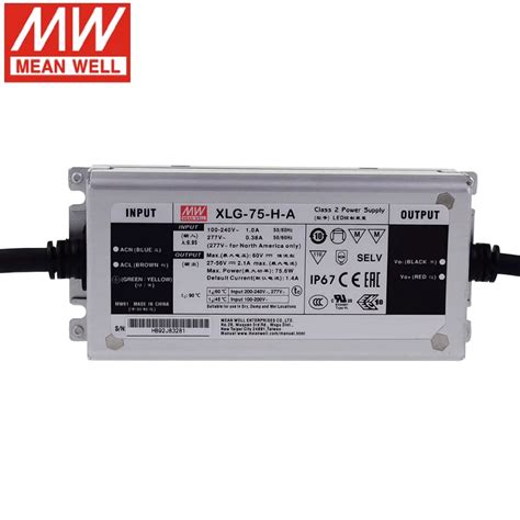 MEAN WELL XLG 75 24 A Constant Power LED Waterproof Power Supply XLG 75 Png