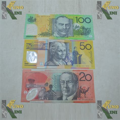 Paket Koleksi Mini Set Uang Real Aud Australia Edisi Lama Lembar