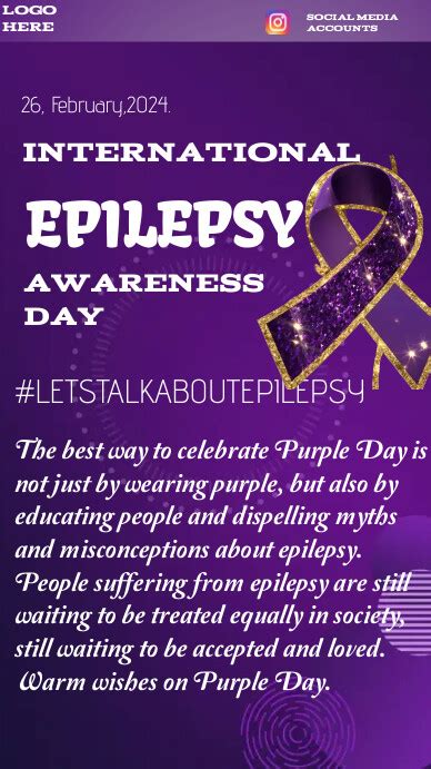 Epilepsy Awareness Day Flyer Template Postermywall