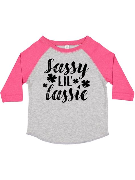 Inktastic Saint Patricks Day Sassy Lil Lassie With Shamrocks T