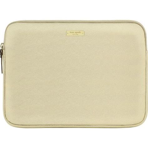 Kate Spade New York Saffiano Laptop Sleeve Metallic Gold Notebook