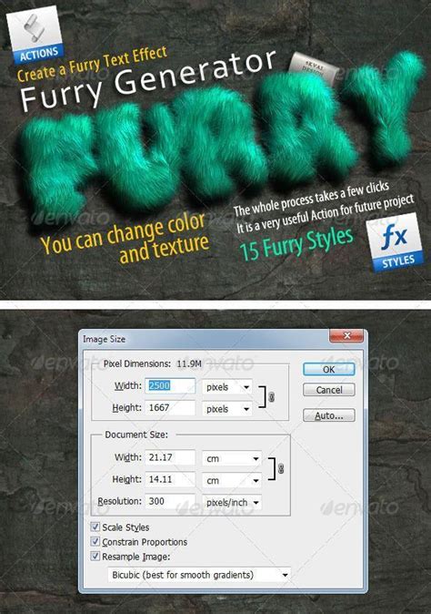 Fur Photoshop Text Effect Tutorials PSDDude