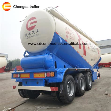 3 Axle 45cbm Cement Mixer Cement Transportation Tanker Trailer For Sale