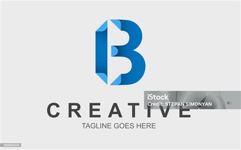 Font Warna Modern Huruf B Desain Logo Ilustrasi Stok Unduh Gambar