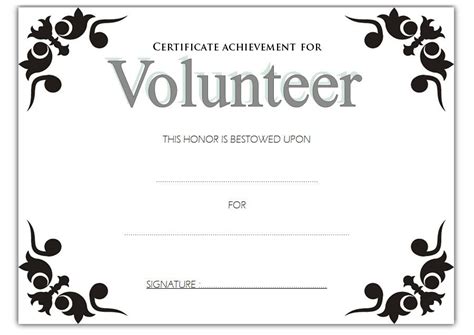 Volunteer Certificate Templates - 10+ Best Designs Free