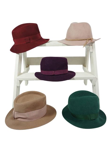 Vintage Hats: Fedora Hats Ladies - 2nd Choice - ReRags Vintage Clothing Wholesale