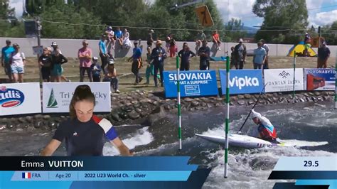 Emma Vuitton France U Semi Final Icf Canoe Kayak Slalom