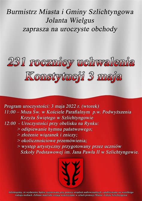 Obchody 231 Rocznicy Uchwalenia Konstytucji 3 Maja