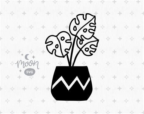 Pot De Fleurs Svg Plante Maison Svg Monstera Svg Fichiers Etsy