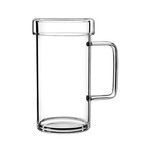 Glass Cups 24oz Coffee Cups With Glass Lids Coffee Mugs Clear Tumbler With Handle Glassware