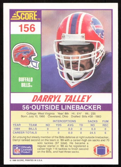 1990 Score Darryl Talley #156