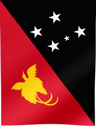 Flag Of Papua New Guinea  All Waving Flags