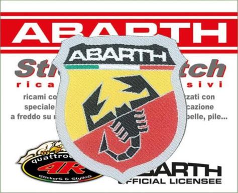 TOPPA ADESIVA ORIGINALE SCUDETTO ABARTH STICKER PATCH DA CUCIRE EBay