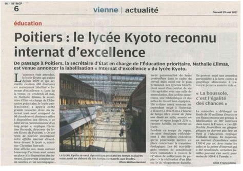 Labellisation Internat D Excellence Lyc E Kyoto Poitiers