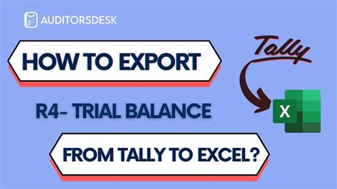 How To Export Trial Balance Data From Tally To Excel YouTube