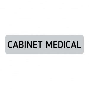 ABS140 Placa ABS 20x5 Cm Personalizata CABINET MEDICAL