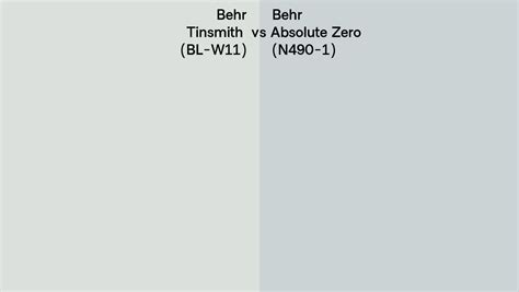 Behr Tinsmith Vs Absolute Zero Side By Side Comparison